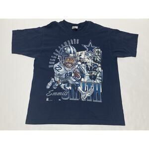 Vintage Dallas Cowboys Emmitt Smith T Shirt Caricature 1996 Pro Player USA Sz XL